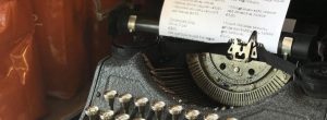 Typewriter and menu