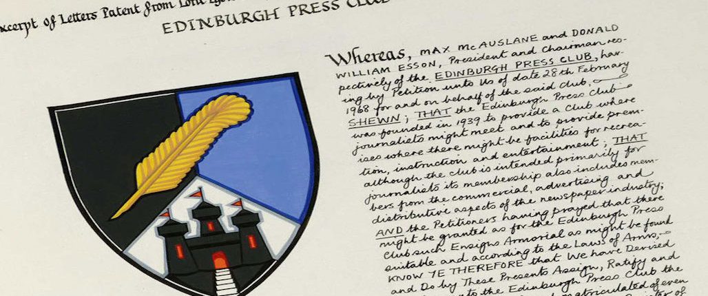 Coat of arms history of Edinburgh Press Club